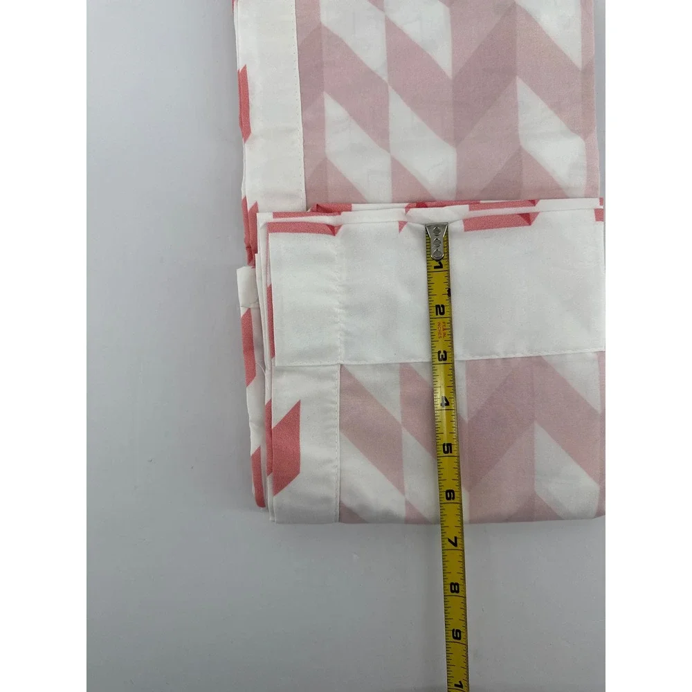 Ambesonne Pink Chevron Microfiber Window Curtains 2 Panel Set 56x95 Rod Pocket
